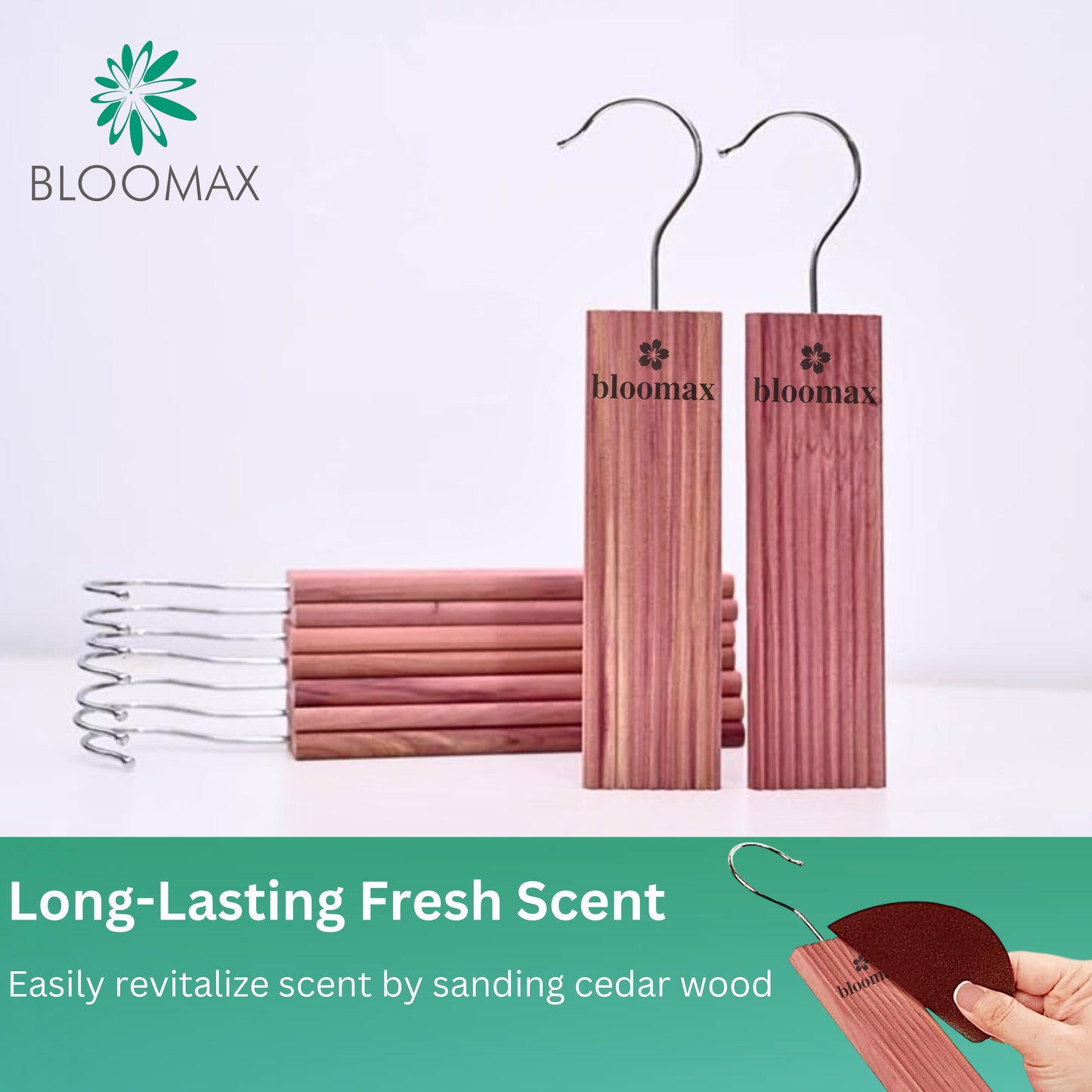 BLOOMAX® Original Natural Cedar Wood Blocks Moth Repellent I Aromatic Cedar Blocks (20 Pcs)