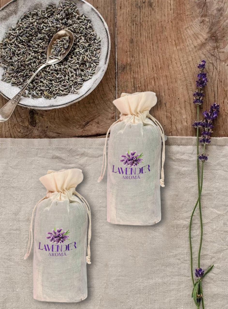 Lavender Sachet Bags/Pouch/Potli, Fresh Dried Lavender for Clothes Storage, Relaxing Fragrance,