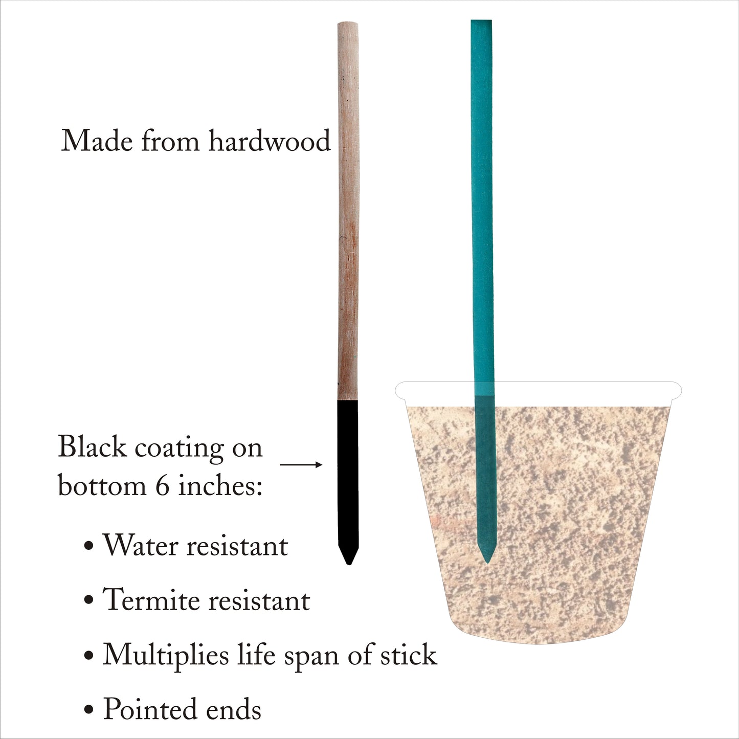 Bloomax | Garden Stakes | Plant Support Sticks | water resistance